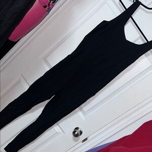 Chic Black maternity Women's ribbed Jumpsuit